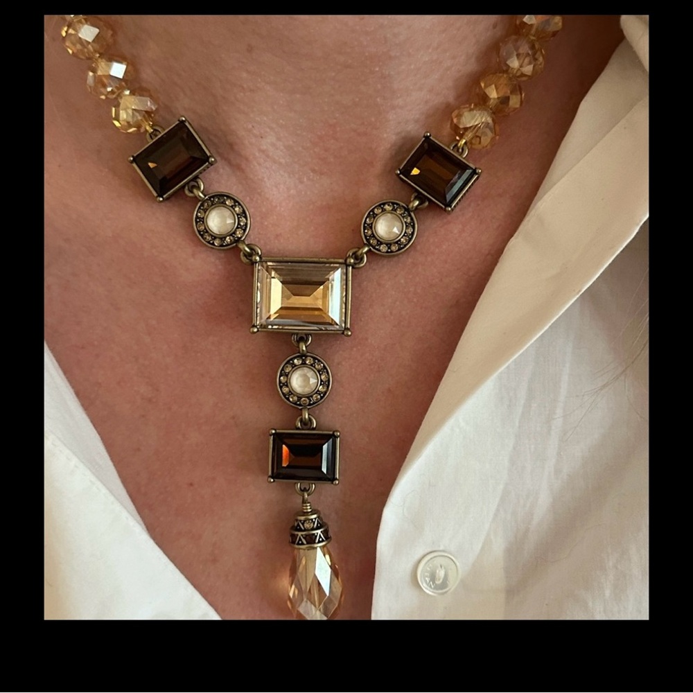 Heidi Daus purple and multicolored crystal drop necklace - Picture 11 of 13